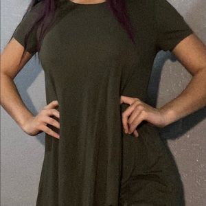 Green t shirt dress